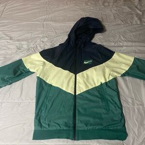 Nike Green and Yellow Windbreaker Jacket